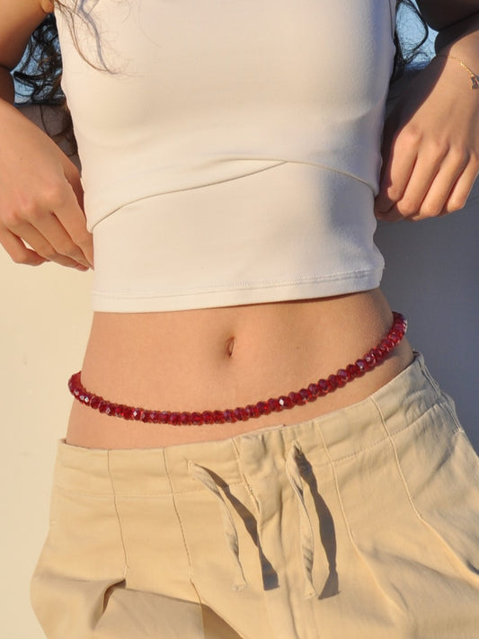 The Ruby Kiss waist chain