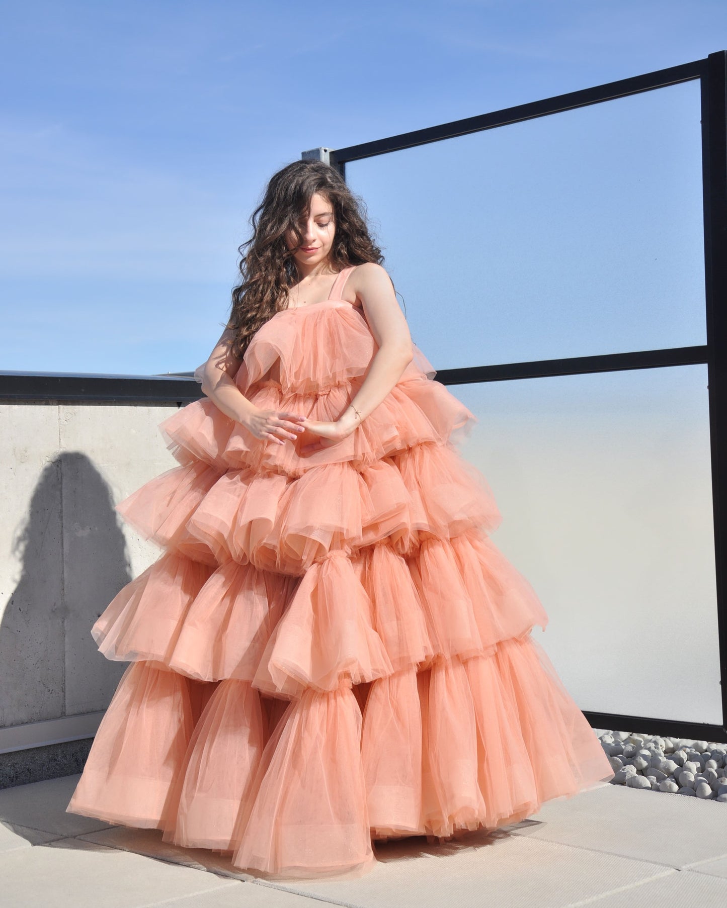 The Peach long dress